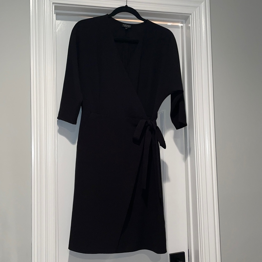 Black dress with a tie